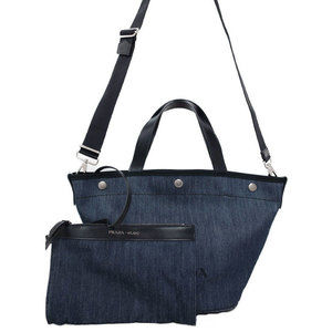 Prada Denim Small Tote Bag